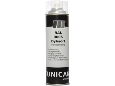 Maling RAL 9005 Dybsort spray 500ml