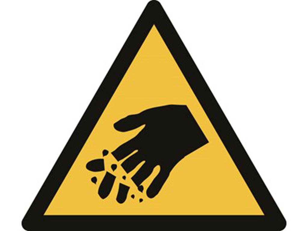 PAS PÅ FINGRENE trekantet