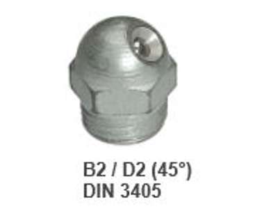 Smørenippel B2 6x1 45 gr.