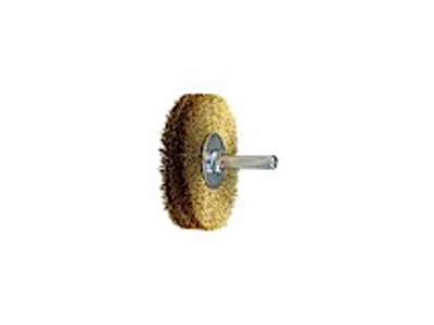 Stålbørste Ø40x11 mm messing 6 mm tap
