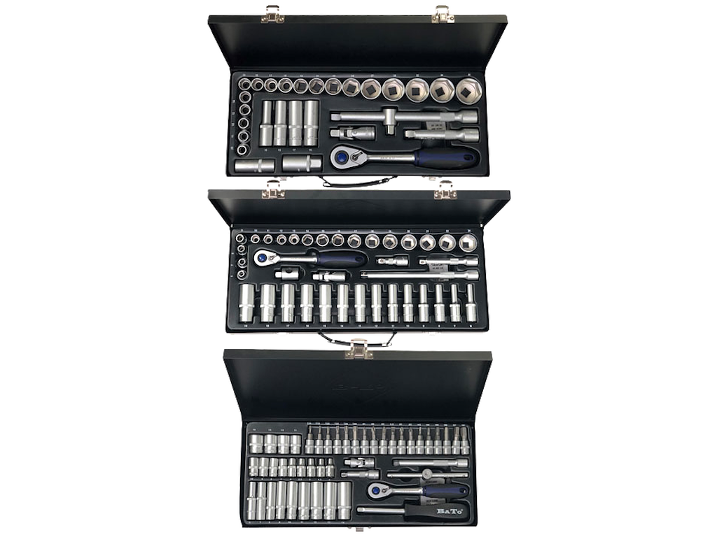 Topnøglesæt 1/4" - 3/8" - 1/2"