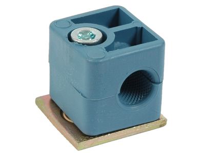 Rørholder  8mm  m/1 skrue for enkelt rør
