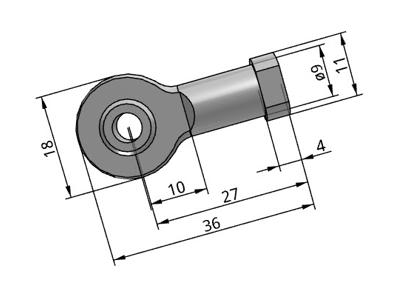 SMC KJ5D Kugleled M5 - Ø5H7 ledhoved
