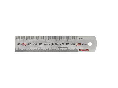 Stållineal 500x30x1,2mm Diesella
