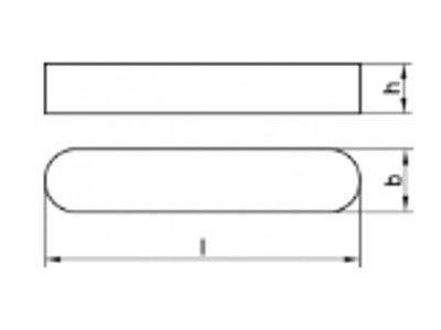 Not 8x7x25 mm DIN 6885