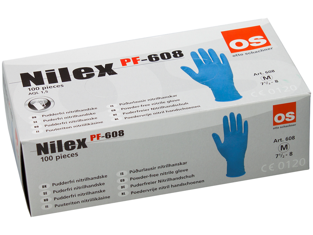 Handske Nitril Nilex 608 str.9 Pudderfri