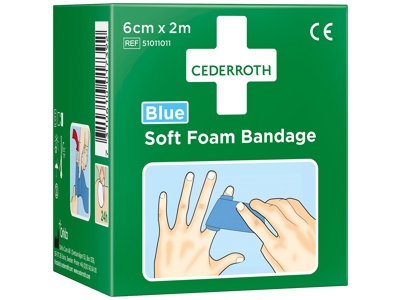Plaster Soft Foam Blå 6cm x 2mtr.