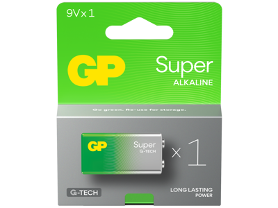 Batteri 9V GP Super Alkaline 1 stk.