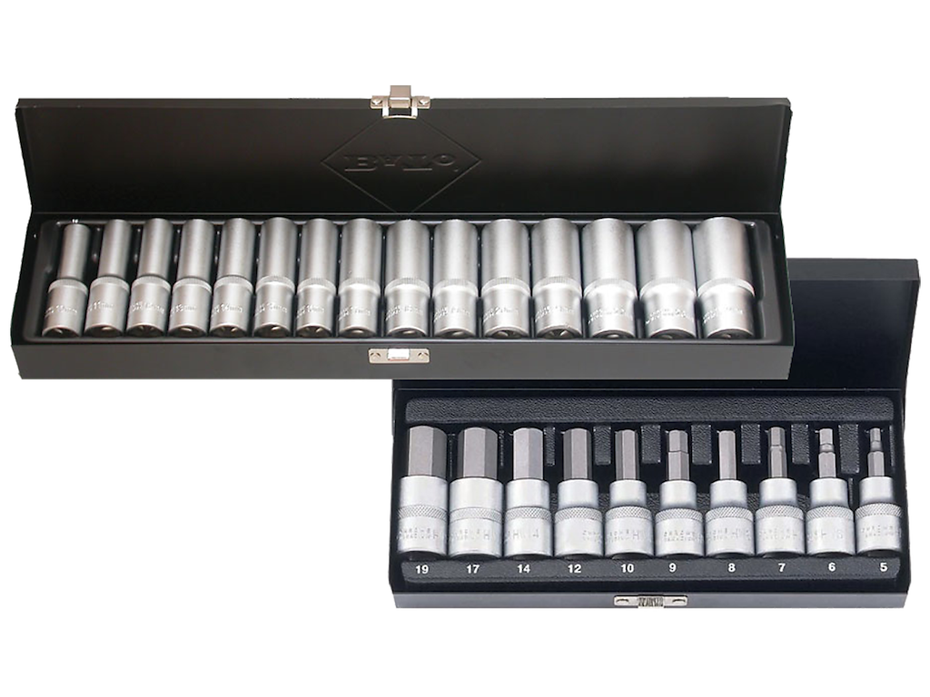 Topsæt 1/2", lange toppe 10-24mm