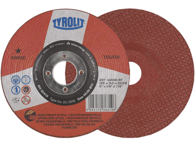 Slibeskive 125x3x22 29T Tyrolit