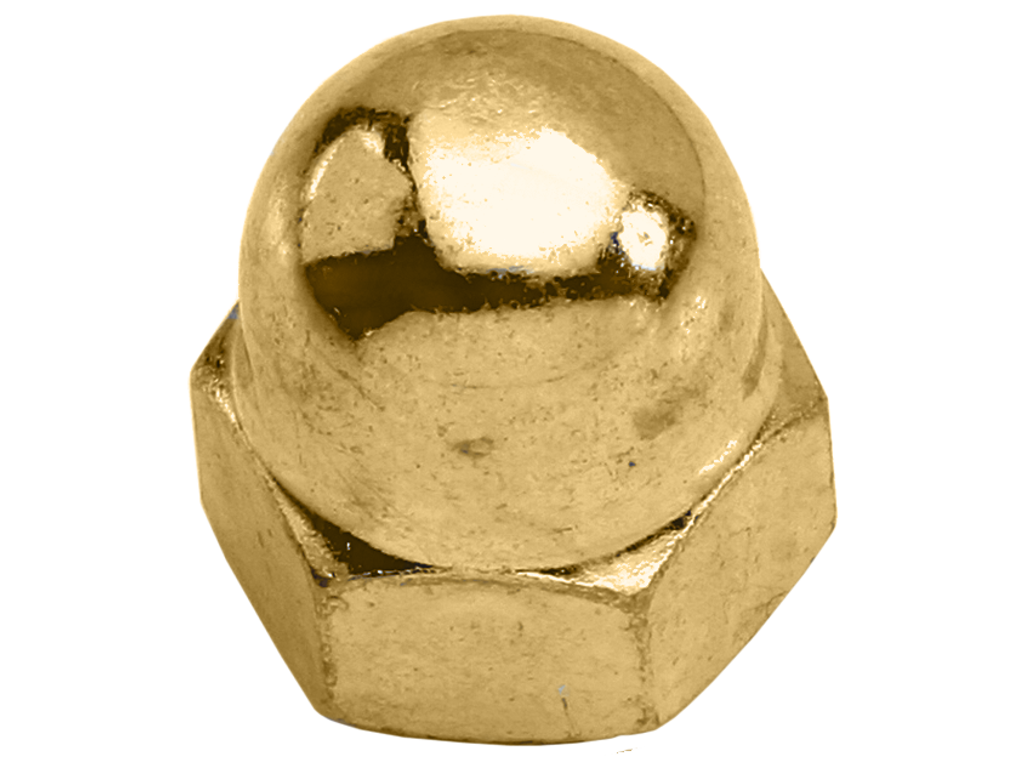 Topmøtrik M5 messing DIN1587