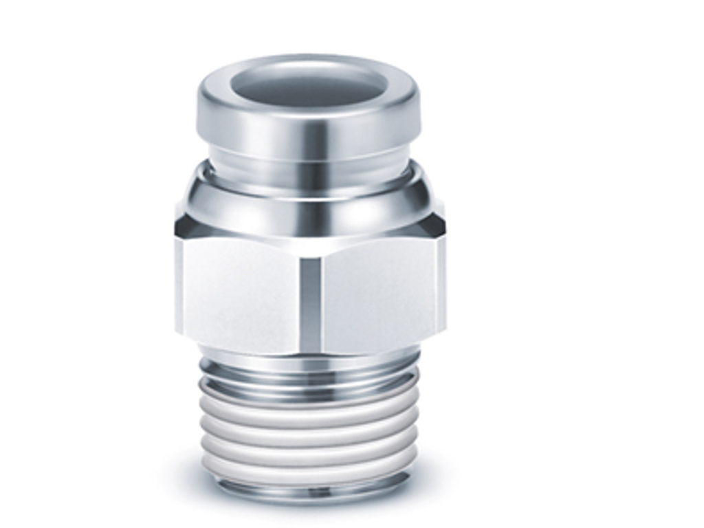 Luftfittings 12mm x1/2" u/rg lige 316L