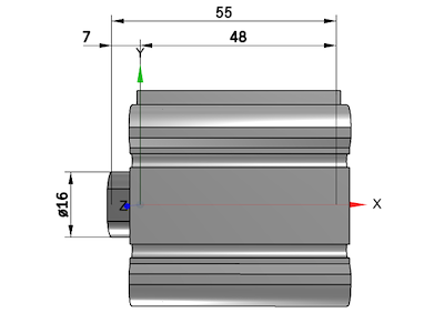 SMC CQ2B32TF-25DZ  kompaktcylinder
