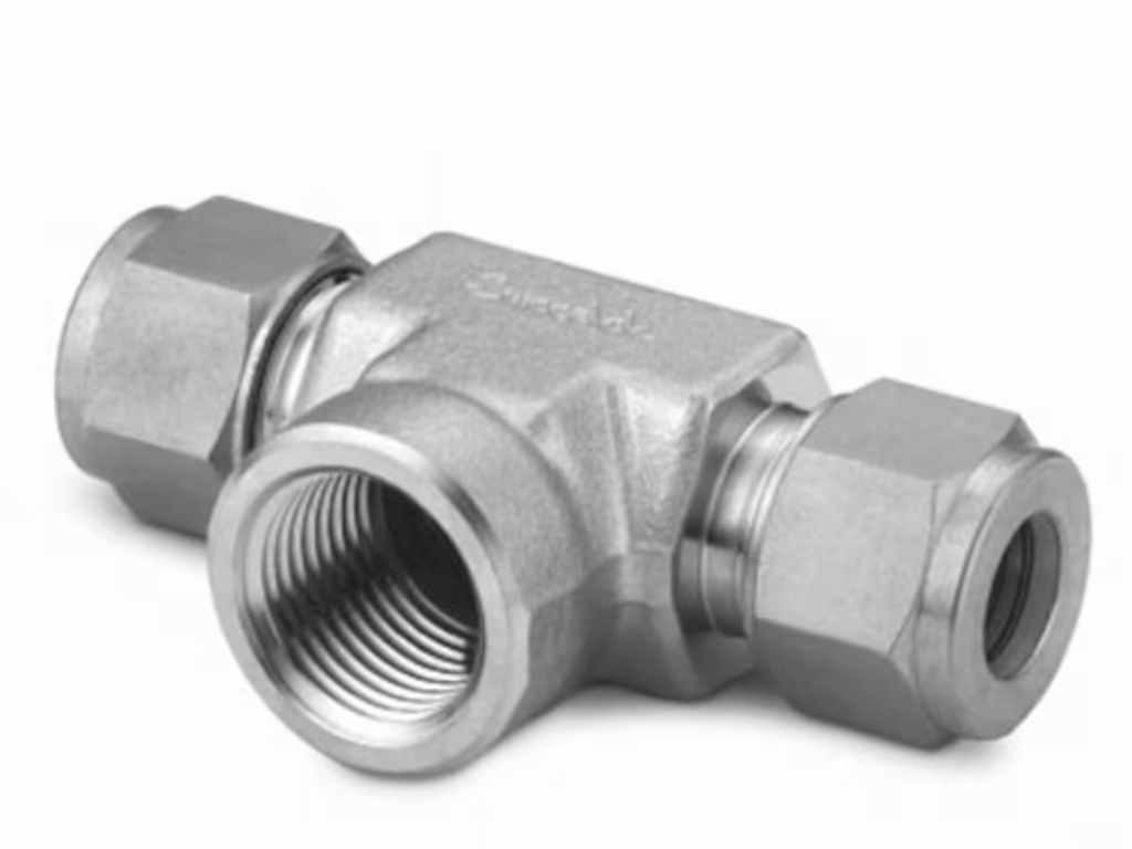 T-Stykke 6mm x 6 mm x 1/4 syrefast 