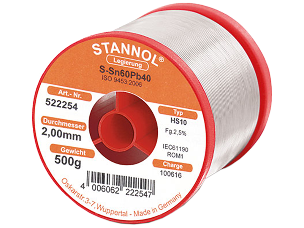 Loddetin 2mm med fluss rl a 500 g