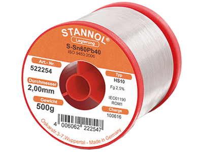 Loddetin 2mm med fluss rl a 500 g