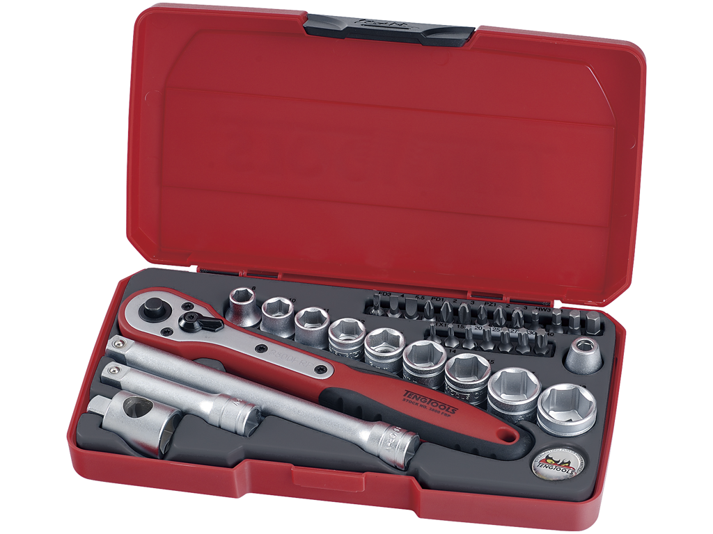 Topnøglesæt 3/8  T3834 Tengtool