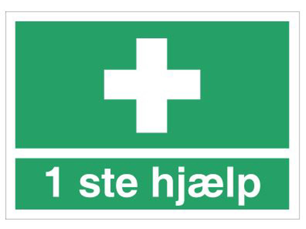Førstehjælp A4 Plastskilt 210x297mm