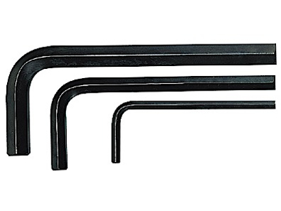 Unbraconøgle 3/16" sort uden kugle