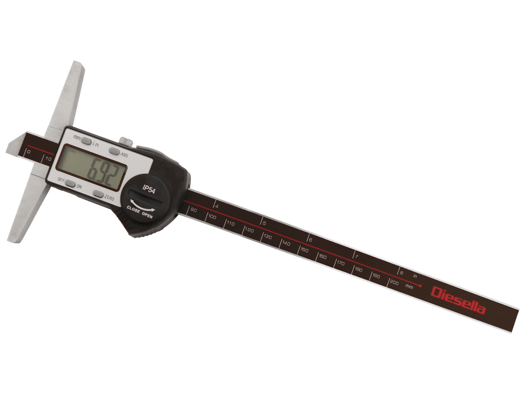 Dybdemål digital 0-200 mm x 0,01mm
