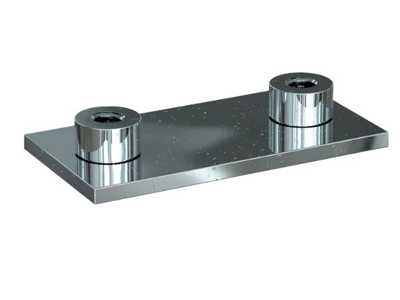 Svejseplade 28-32mm for enkelt rørholder