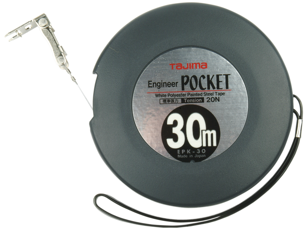 Båndmål 30mtr Engineers Pocket Tajima