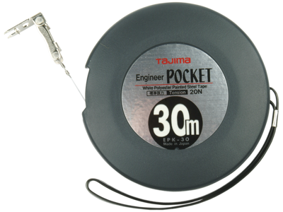 Båndmål 30mtr Engineers Pocket Tajima