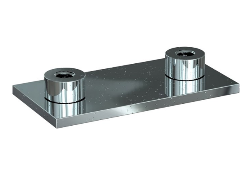 Svejseplade  6-12mm for enkelt rørholder