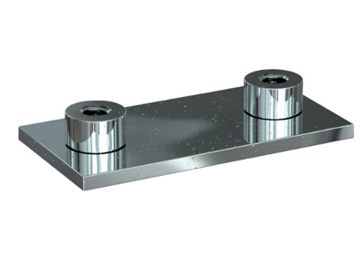 Svejseplade  6-12mm for enkelt rørholder