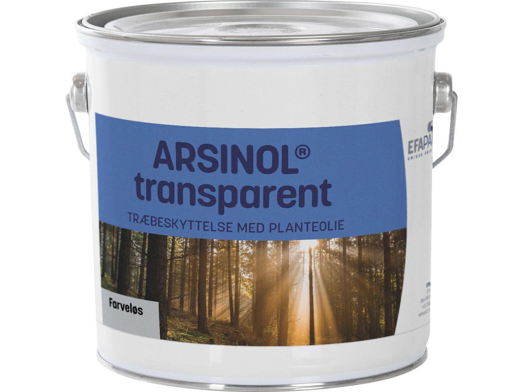 Træbesk Arsinol Transp. farveløs 2,5 ltr