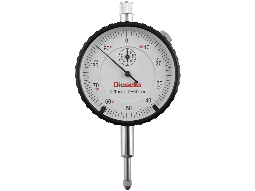 Måleur 0-10mm x 0,01 med tol.Pile og øje