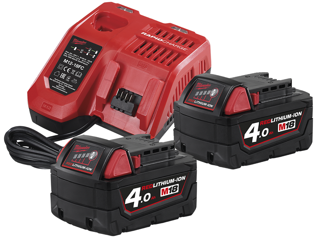 Batteripakke M18 2×18V/4,0A Milwaukee