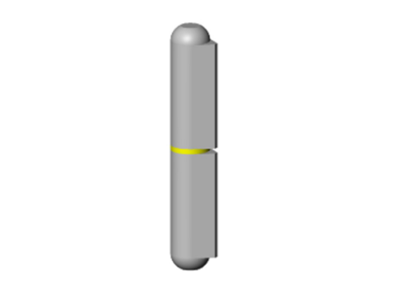 Hængsel svejsbart 80x13 mm