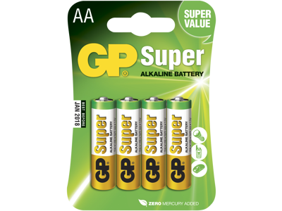 Batteri AA GP Super Alkaline 4 stk.