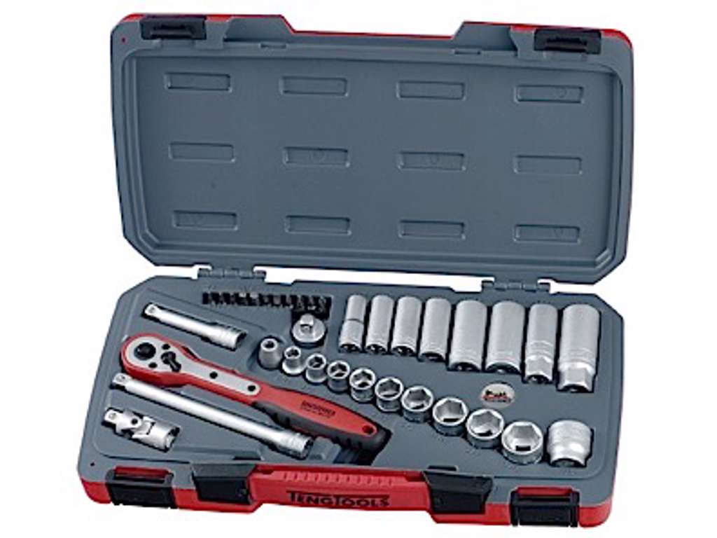 Topnøglesæt 3/8" T3835AF sekskt. tommer