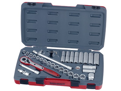 Topnøglesæt 1/2"  M1234 6-kt. toppe Teng