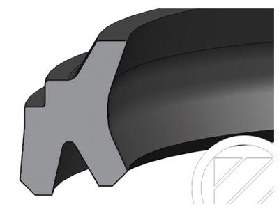 Nutring35x43x4/8mm NBR med skrab