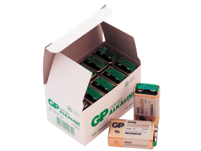 Batteri 9V GP Super Alkaline 10 stk.