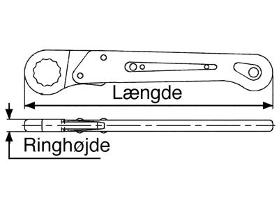 Ringskraldenøgle Oplukkelig - Tengtools 6008
