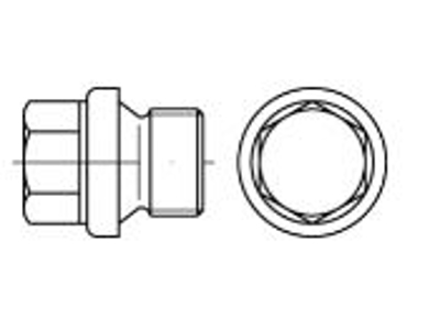 Prop 1/2" BSP messing med sekskant