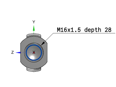 SMC KJ16D kugleled M16x1,25