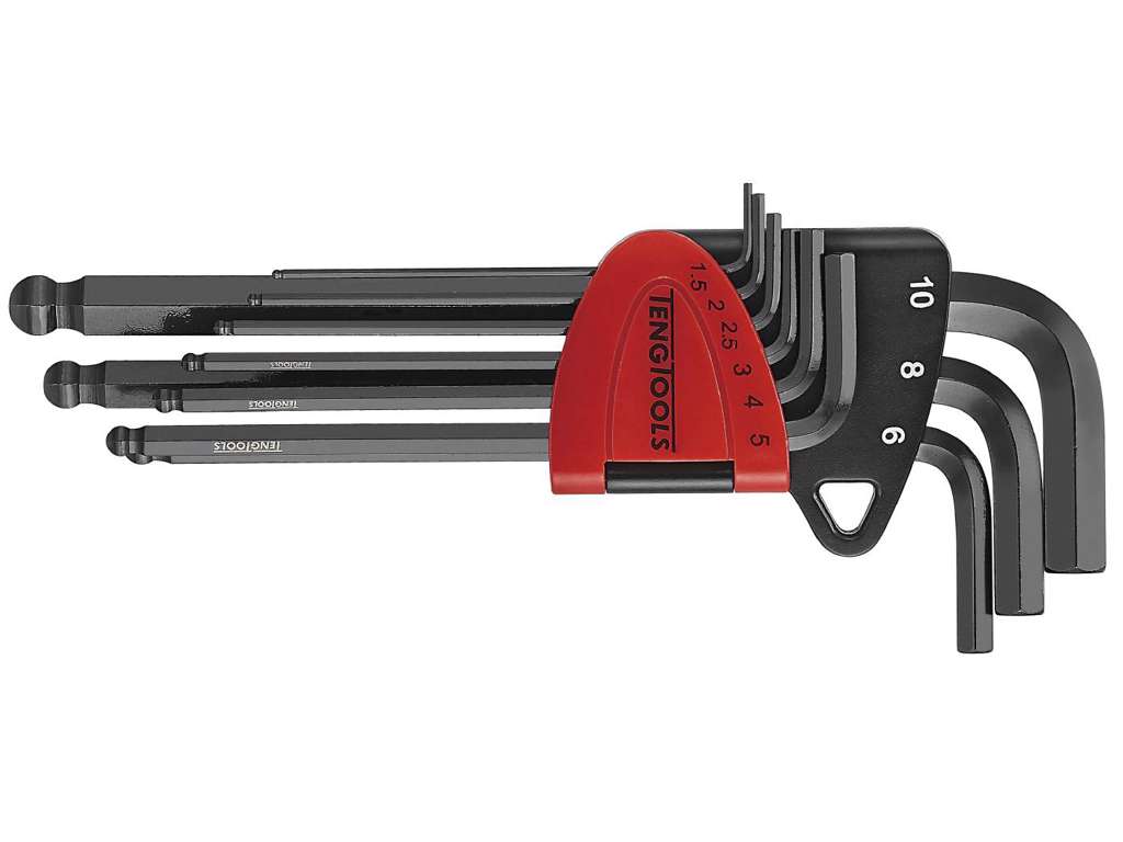 Unbraconøglesæt lang m/kugle Tengtools