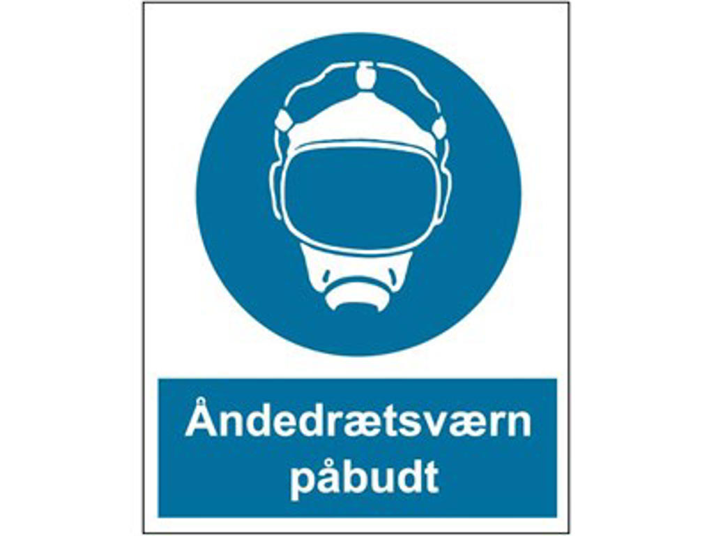 ÅNDEDRÆTSVÆRN PÅBUDT plast 210x297mm