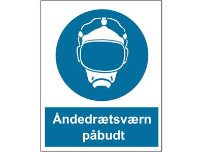 ÅNDEDRÆTSVÆRN PÅBUDT plast 210x297mm