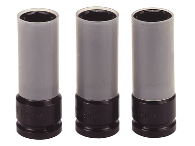 Slagtopsæt 1/2" 17/19/21mm Plastkappe