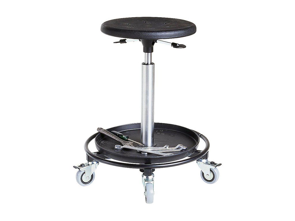 Montørstol stilbar 550-810mm m/hylde