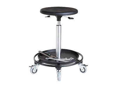 Montørstol stilbar 550-810mm m/hylde