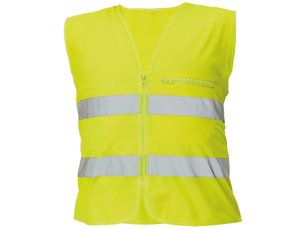 Sikkerhedsvest med lynlås kl. 2