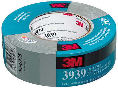 Tape 48mm x 55 mtr Lærred 3M 3939 Sølv