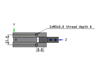 SMC MHC2-10S Gribecylinder dobbeltvirk.